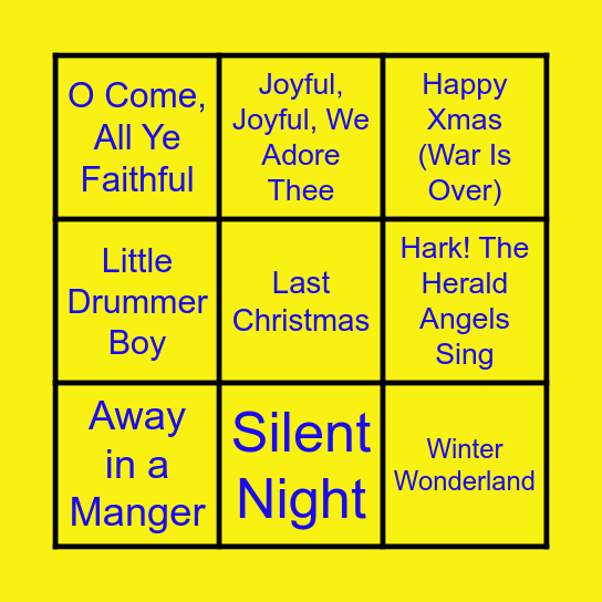 Vinter Bingo Card