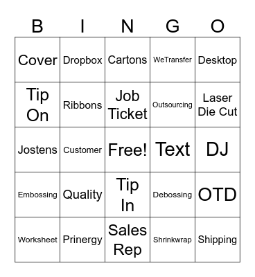 Customer Service Week! Bingo Card