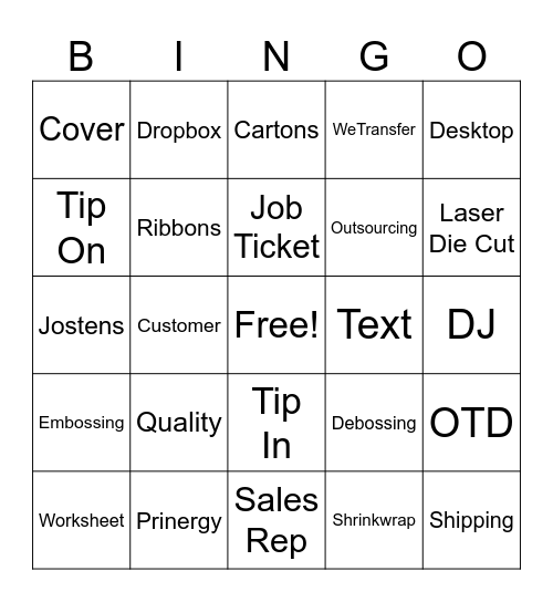 Customer Service Week! Bingo Card