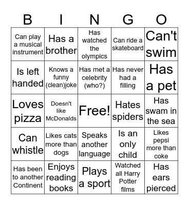 Hyndland Transitions Bingo Card