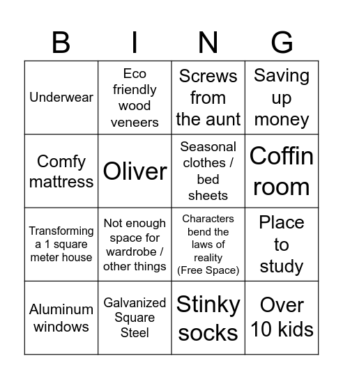 Galvanized Square Steel Bingo Card
