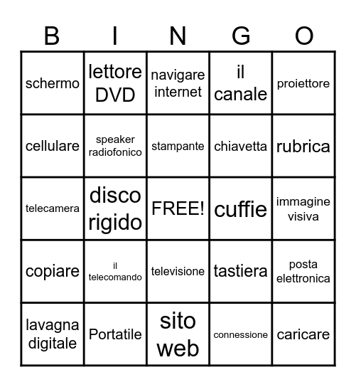 Tecnologia e Media Bingo Card