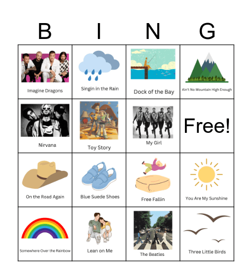 MUSIC BINGO Card