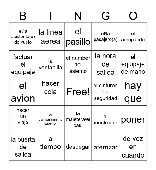 Capitulo 1 Bingo Card