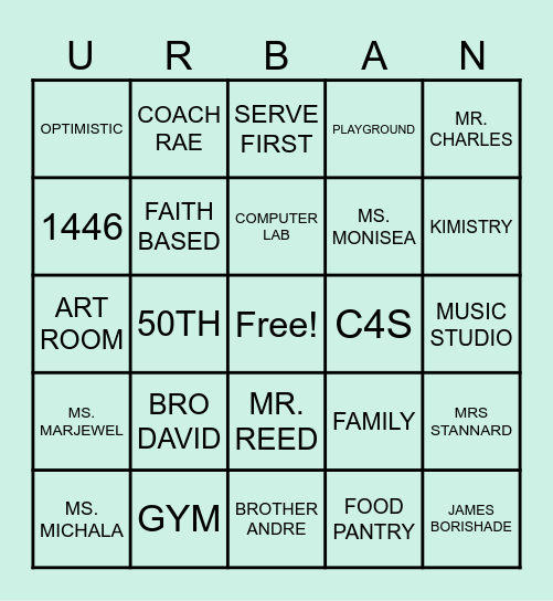 CIRCLE Bingo Card