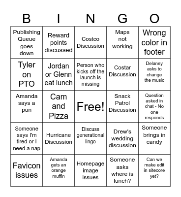 CareNow Bingo Card