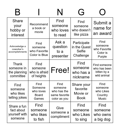 Pensacola Bingo Card