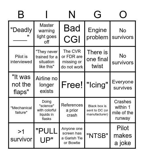 Mayday Bingo Card