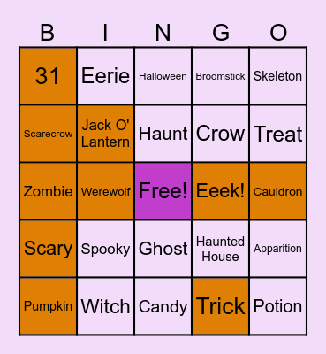 Halloween Bingo Card