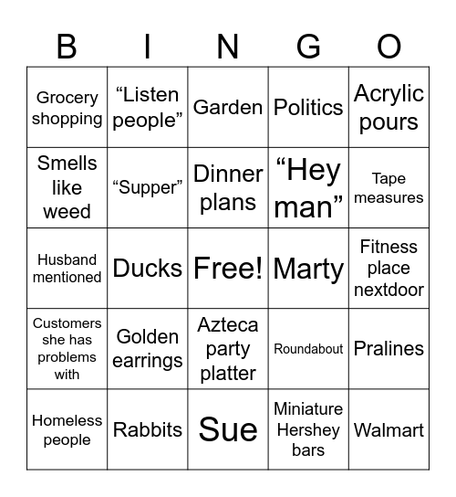 Essential nonsense Bingo Card