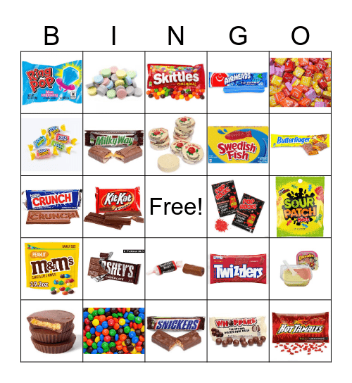 Candy Bingo Card