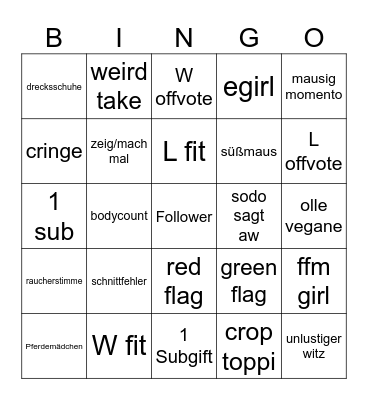 Sopho von Breakez Bingo Card