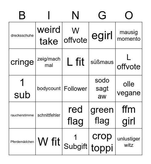 Sopho von Breakez Bingo Card