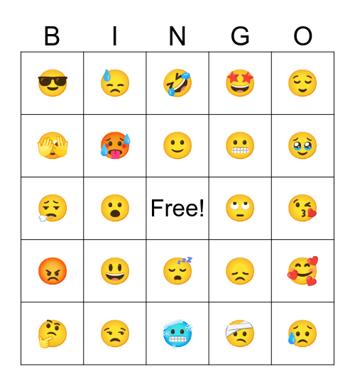 Emoji Bingo Card