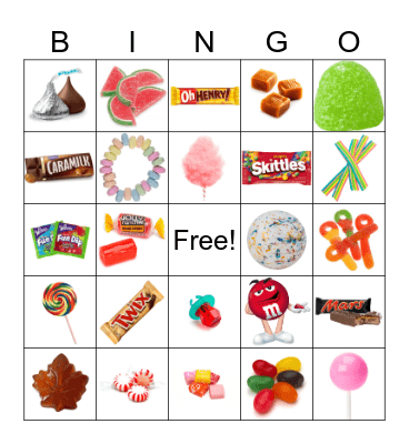 Candy Bingo Card