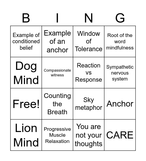 Bingo Card