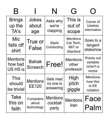 Babak Bingo Card