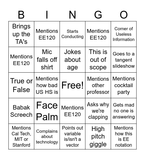 Babak Bingo Card