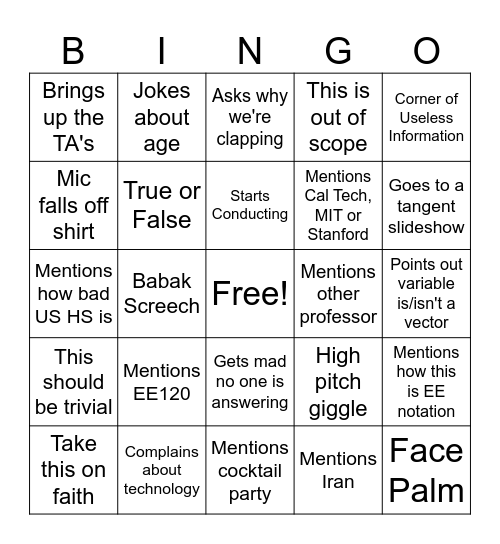 Babak Bingo Card