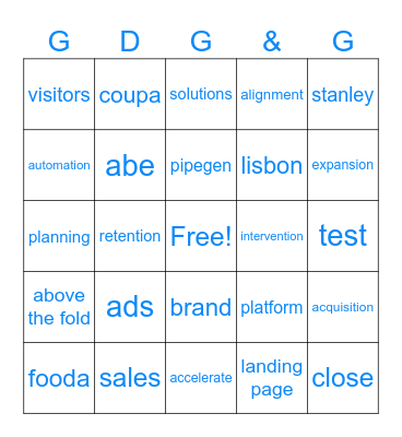 GDGG Onsite Bingo Card