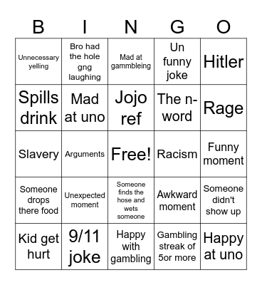 Party bingo Card