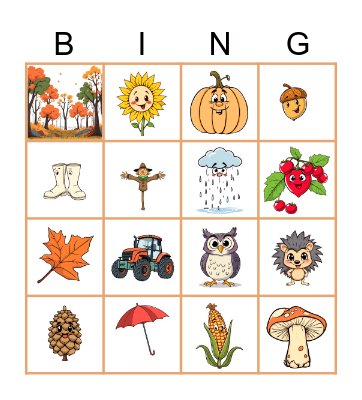 Autumn Bingo Card