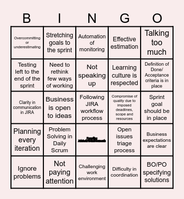 Retrospective Bingo Card