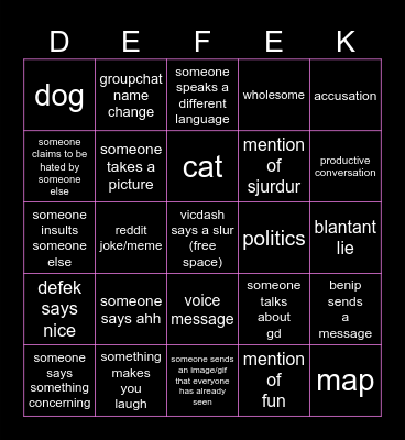 FUN BINGO Card