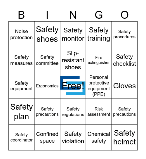 Safety Bingo Card