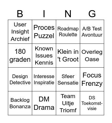 100 dagen mini-bingo Card