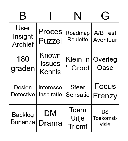 100 dagen mini-bingo Card