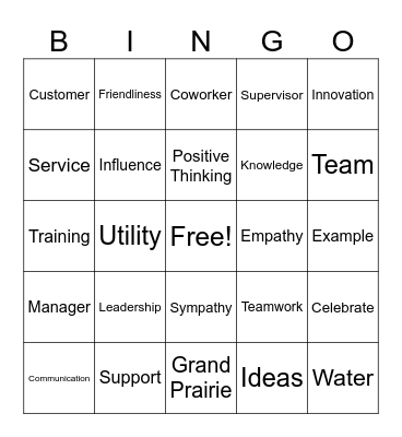 Cultivate Excellent Customer Service Bingo Card