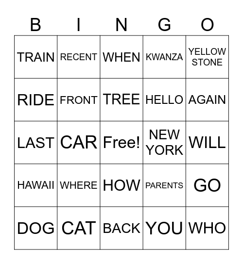 Unit 1: Topic 4: Monologue Review Bingo Card