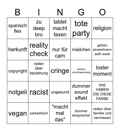 bingo Card