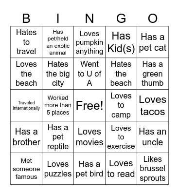 OBF Bingo Card