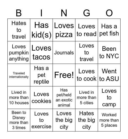 OBF Bingo Card