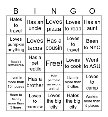 OBF Bingo Card