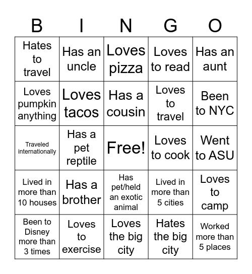 OBF Bingo Card