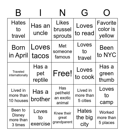 OBF Bingo Card