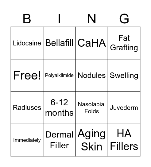 Face Filler BING Bingo Card