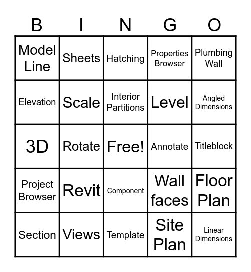 Vocabulary Bingo Card