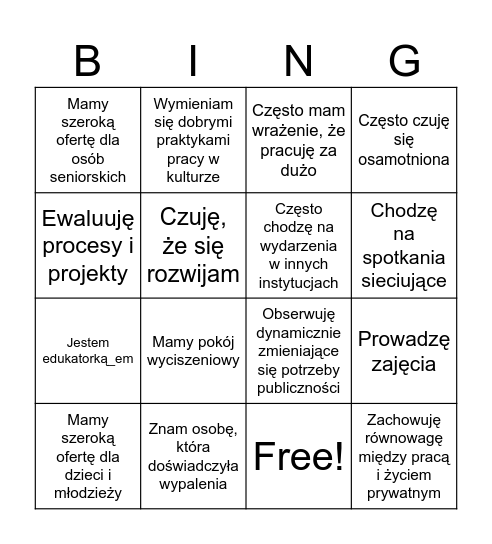 BINGO! Bingo Card