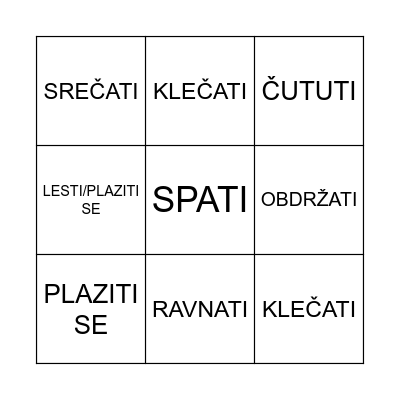IRREGULAR VERBS PART 3 Bingo Card