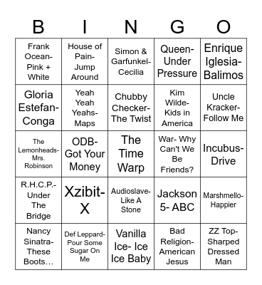 Radio Bingo ABC Bingo Card