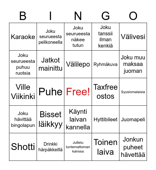 Rissebingo Card