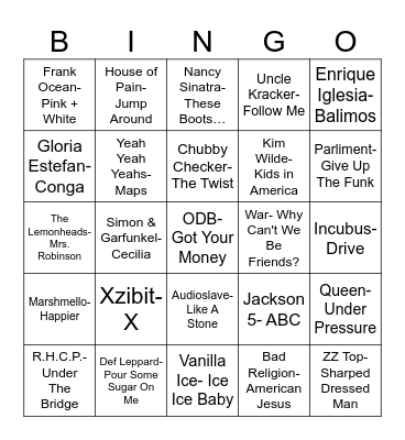 Radio Bingo ABC Bingo Card