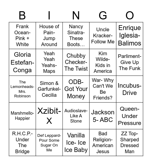 Radio Bingo ABC Bingo Card