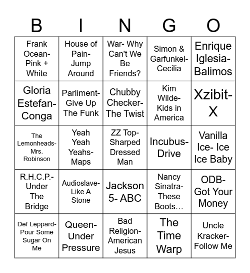 Radio Bingo ABC Bingo Card