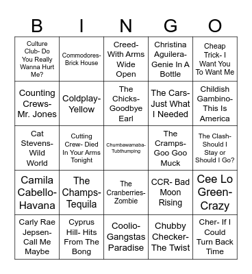 Radio Bingo "C" Section Bingo Card