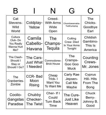 Radio Bingo "C" Section Bingo Card
